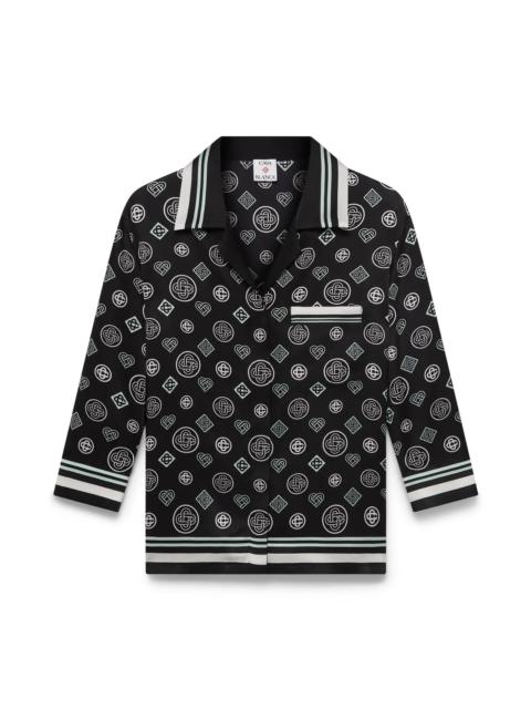 Monogram Pyjama Silk Satin Shirt | Casablanca Paris