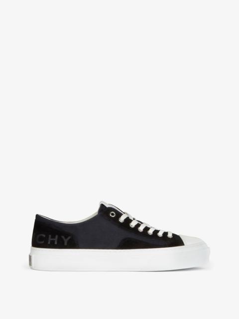 GIVENCHY CITY SNEAKERS IN CANVAS AND SUEDE