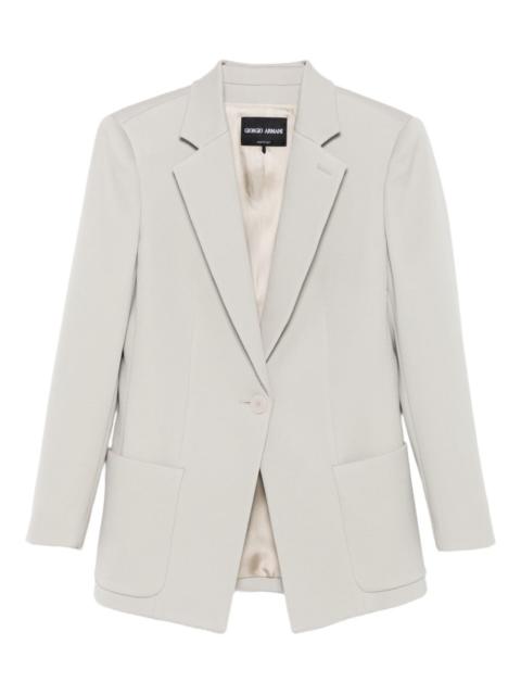 single-button patch-pocket blazer
