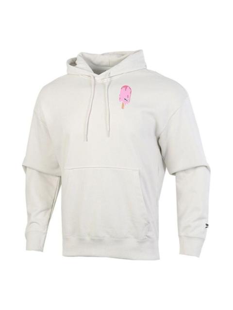 PUMA Alphabet Printing Casual hooded Pullover Gray 599303-05