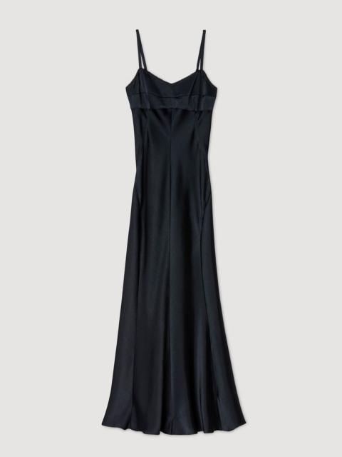 SATIN-EFFECT MAXI DRESS