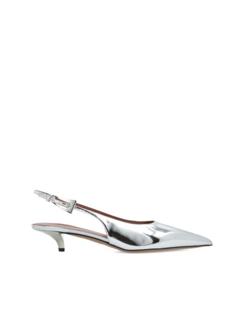 35mm slingback pointed-toe pumps
