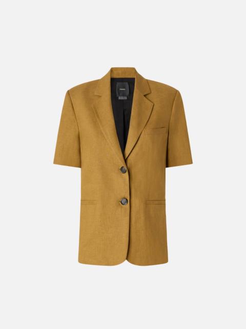 SHORT-SLEEVED LINEN JACKET