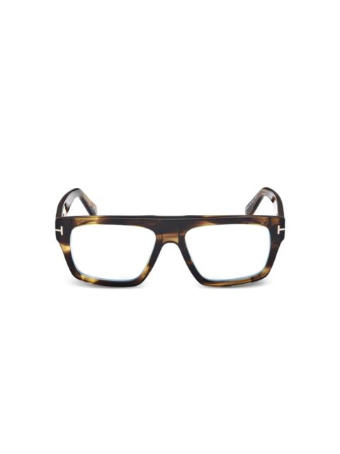 rectangular-frame glasses