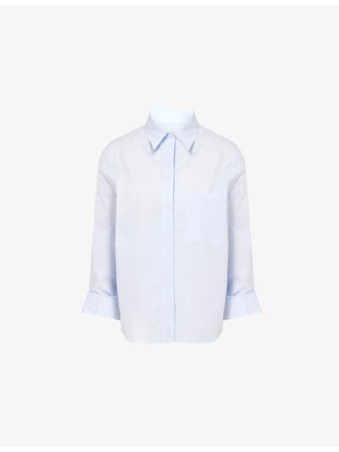 Boyfriend Long-Sleeves Cotton-Poplin Shirt