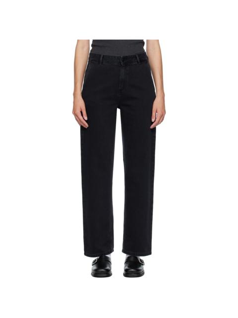 Black Pierce Straight Jeans