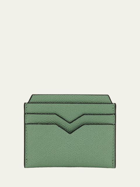 Men's V-Slot Leather Card Case