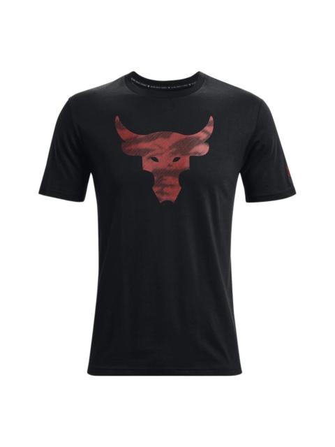 Under Armour Project Rock Brahma Bull T-shirt 'Black Red' 1371214-001