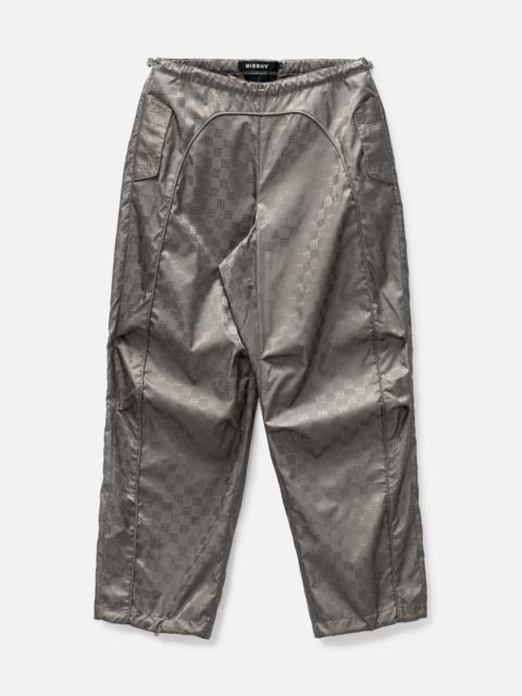 NYLON MONOGRAM PARACHUTE TROUSERS