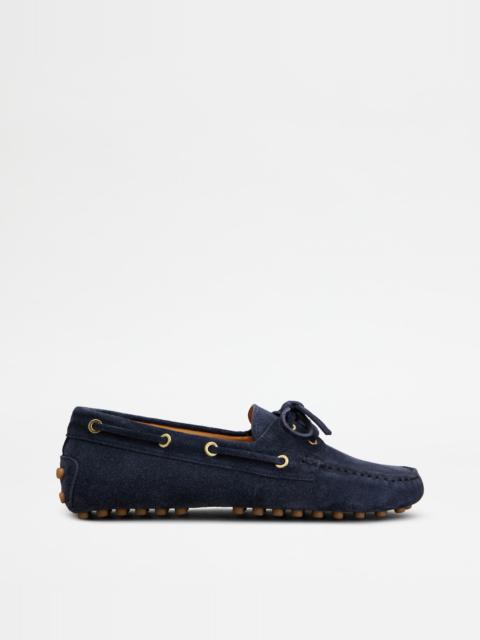 BOAT GOMMINO IN SUEDE - BLUE