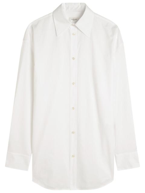 Yves Saint Laurent Logo-embroidered Striped Cotton Shirt