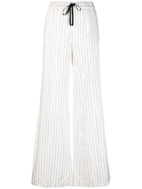 logo stripe palazzo trousers