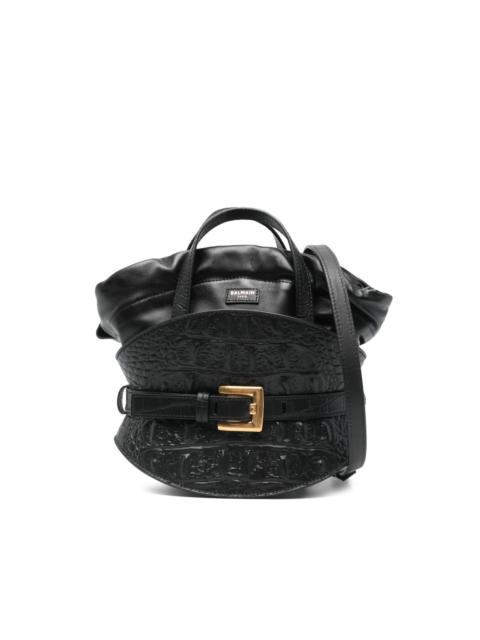 crocodile-effect shoulder bag