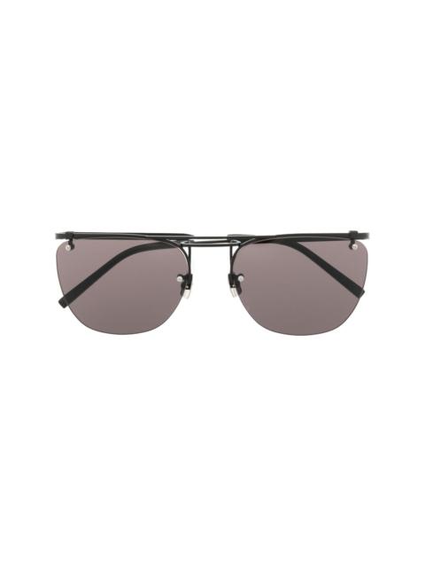 logo square-frame sunglasses