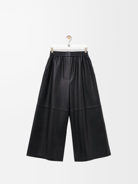 Cropped trousers in nappa lambskin