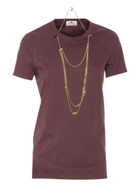 chain-detail T-shirt