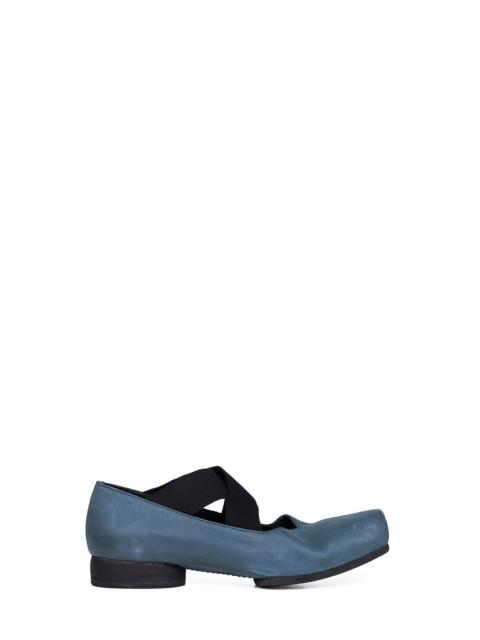 Blue nubuck ballet flats