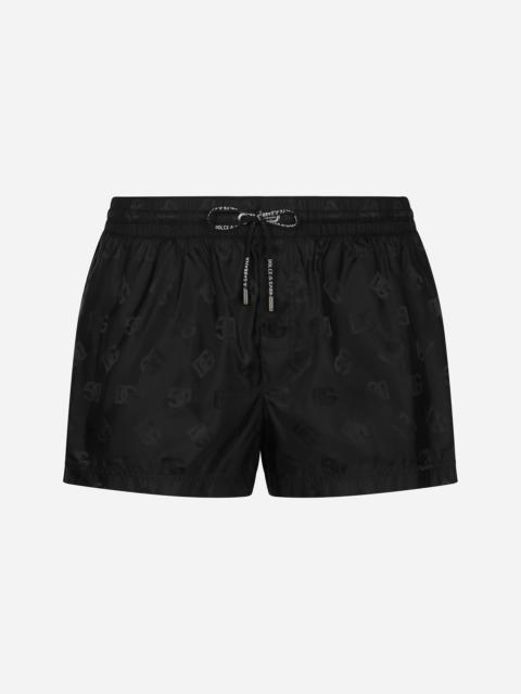 Short swim trunks with jacquard DG Monogram