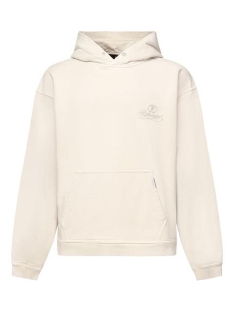 embroidered-logo hoodie