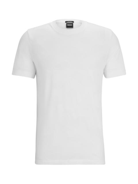 MERCERISED-COTTON T-SHIRT WITH LARGE JACQUARD-WOVEN MONOGRAMS