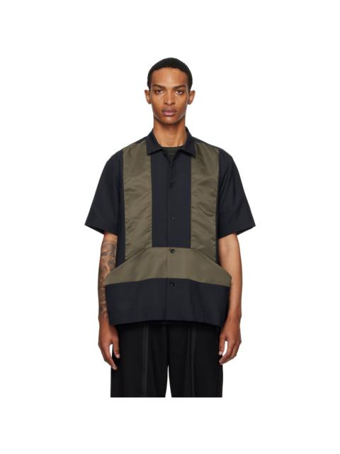 Khaki & Navy Suiting Shirt