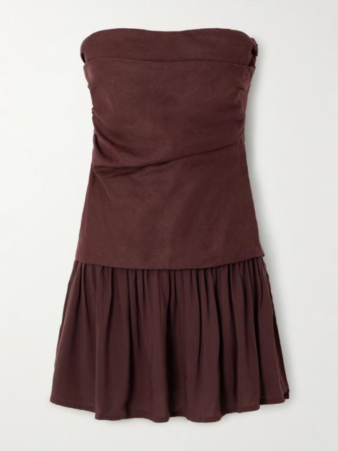 Hedy Voile-trimmed Linen Mini Dress