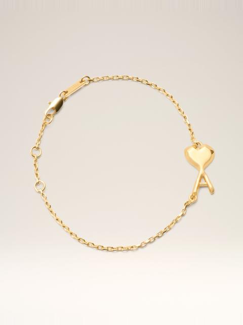 GOLD BRASS THIN HAMMERED AMI DE COEUR BRACELET
