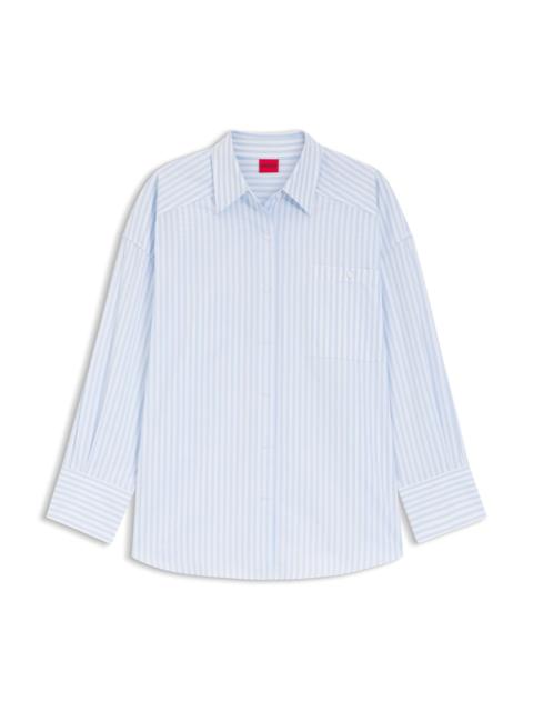 OVERSIZE-FIT BLOUSE IN STRIPED COTTON POPLIN