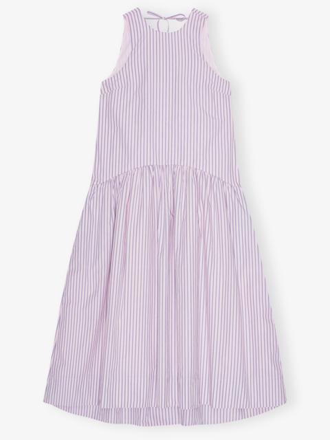 OVERDYED STRIPE COTTON DRESS