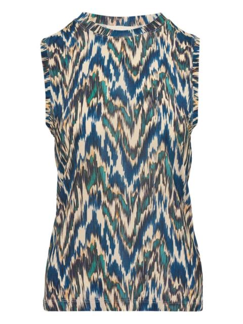 Ines printed sleeveless vest