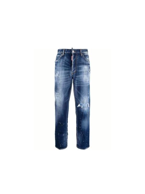 Dsquared Boston Denim Jeans Blue Cotton Elastane