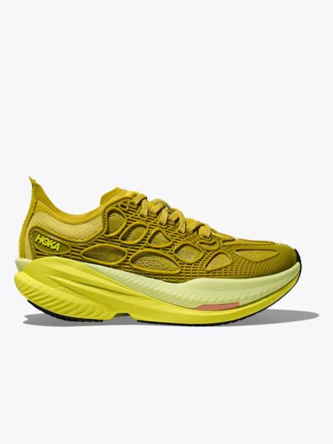 Mach X Caged Shoes in Pea Green/Hoka Citrus
