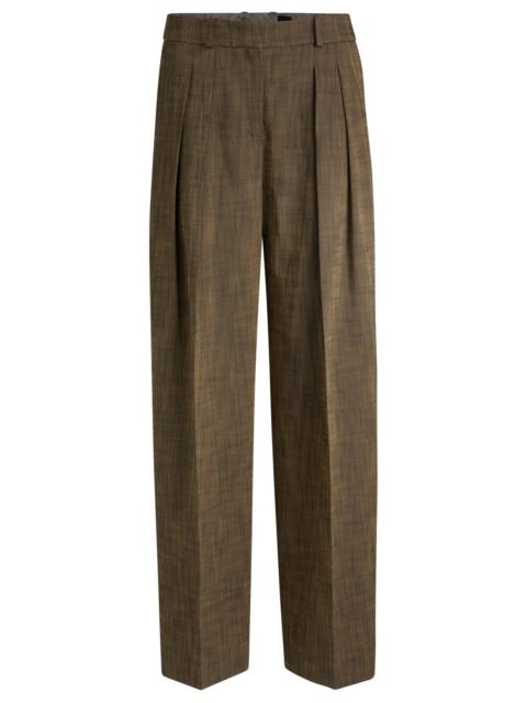 REGULAR-FIT TROUSERS WITH PLEATED FRONT