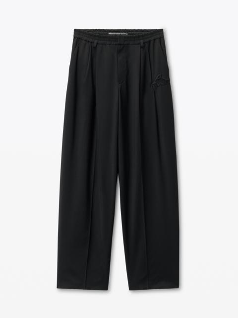 Tropical Wool Mid-Rise Balloon Pants