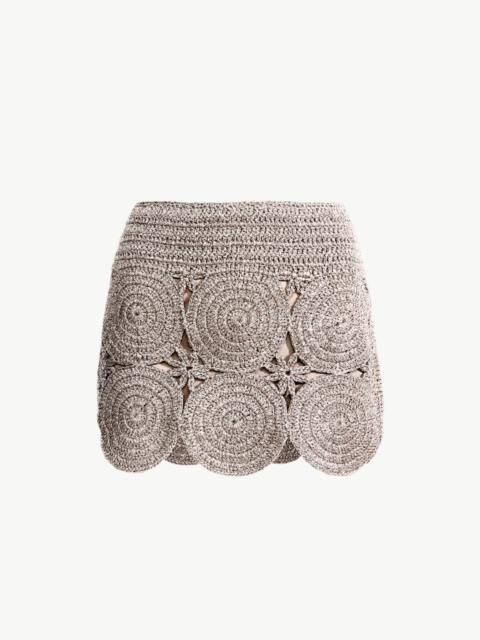 Beep Beep Mini Skirt in Satellite Silver