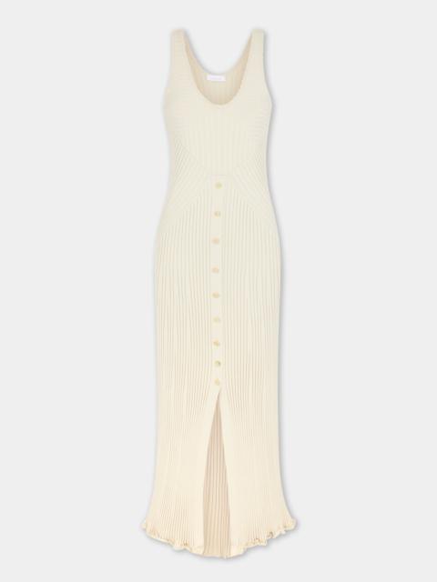 ECRU LONG DRESS IN VISCOSE KNIT