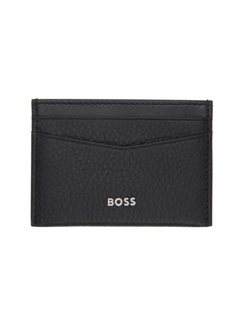 Black Logo-Lettering Card Holder