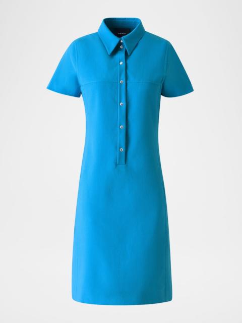 Short-Sleeve Cotton-Silk Polo Dress