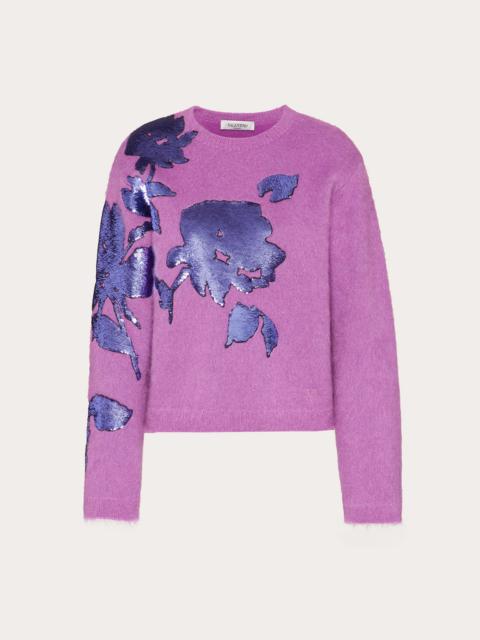 Embroidered Mohair Wool Polyamide Sweater