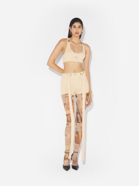 THE BEIGE GAULTIER PATCH SHORTS