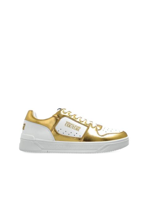 metallic-panel sneakers