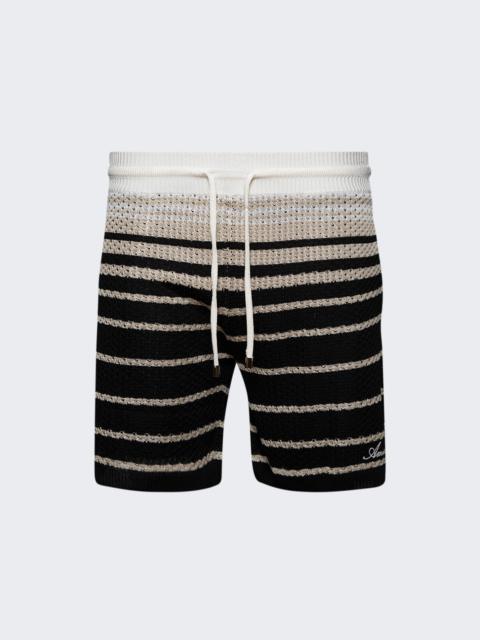 Striped Short Black