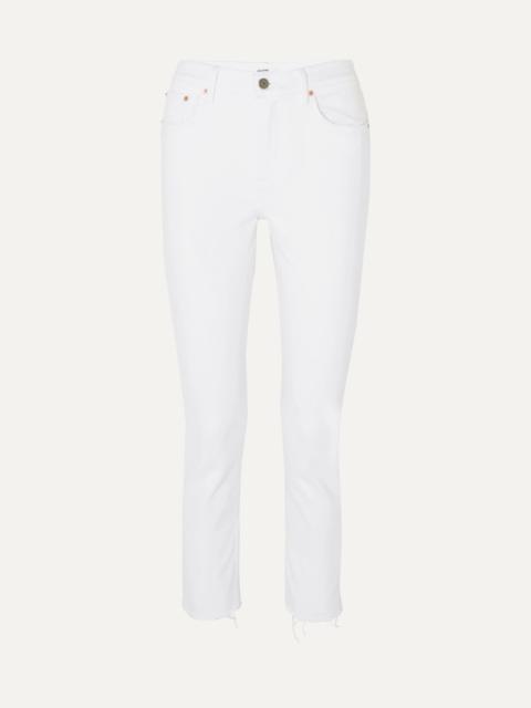 Reed cropped mid-rise slim-leg jeans