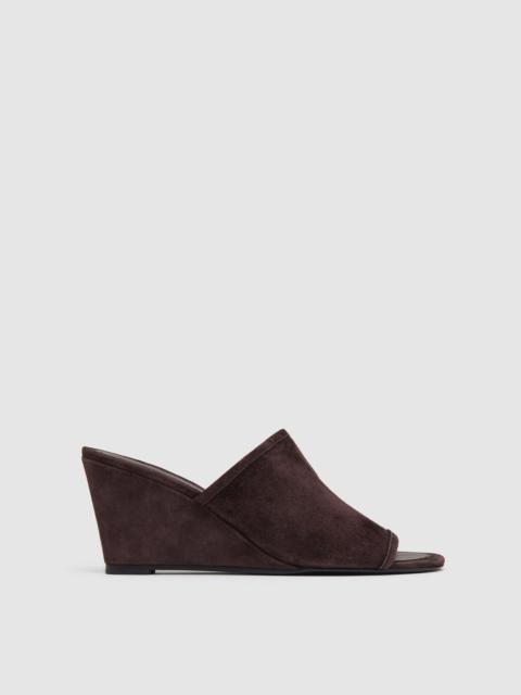 Suede Bandeau Wedge - Coffee