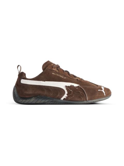 Speedcat Suede Balenciaga in Brown/white/black