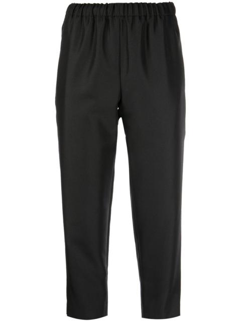 slim-cut cropped trousers