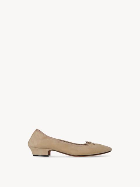 Awar Heeled Ballerina in Suede