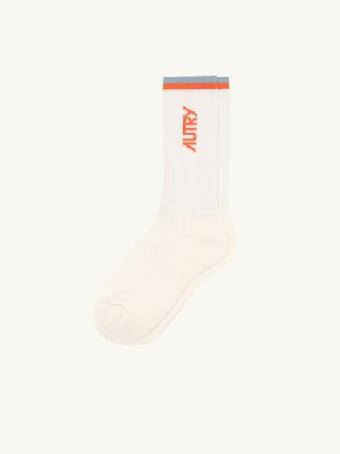 JACQUARD STRIPED SOCKS WITH LOGO UNISEX