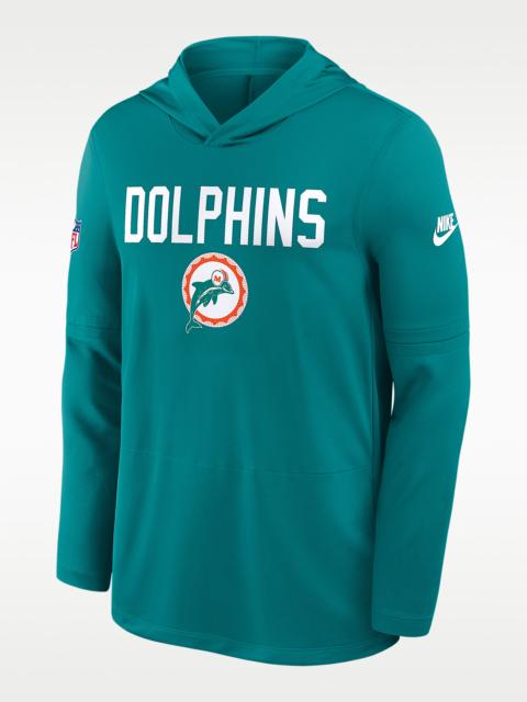 Miami Dolphins Pass Accuracy Men's Nike Dri-FIT NFL Long-Sleeve Hooded Top