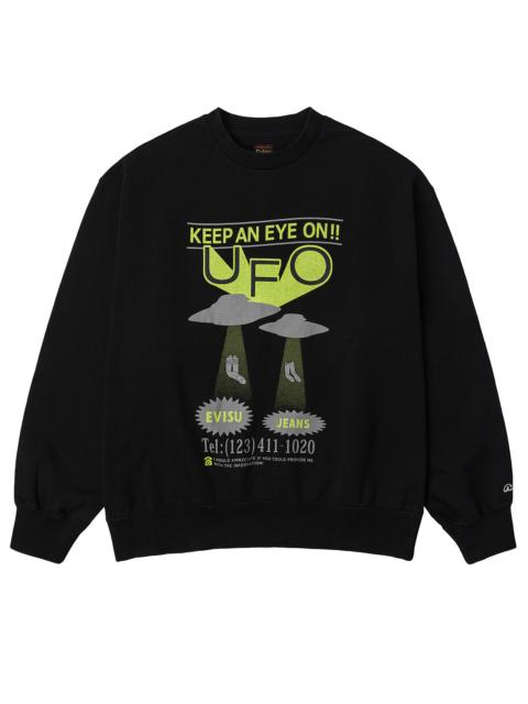 UFO Print and Seagull Appliqué Relax Fit Hoodie